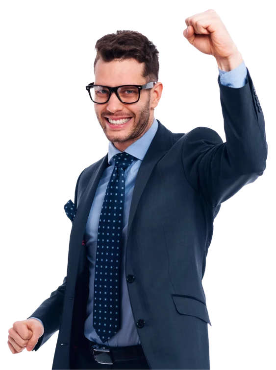 young-businessman-enjoys-winning young-businessman-enjoys-winning